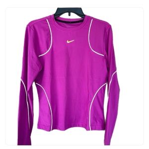 Nike Run Division Reflective Long-Sleeve Shirt Women's MED LRG Hot Fuchsia NWT
